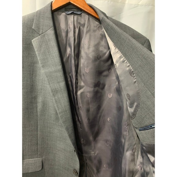 Lauren Ralph Lauren Wool Blend Button Front Men's 46S Grey Blazer - Picture 4 of 11